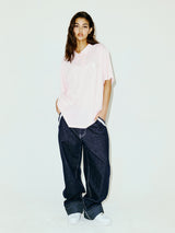 OVERSIZED WING POLO SHIRT PINK