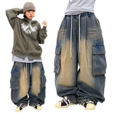Vintage Washing Cargo Balloon Pants