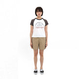 1/2 MULTI SKULL RAGLAN TEE (WHITE/CHARCOAL)