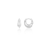 26SS★ Champagne Moon Silver Goutte Glint Earrings XS