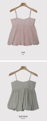 Lovely Pumpkin Sleeveless Blouse (4color) 