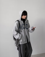 Colin Lettering Hood Zip-Up