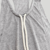 ROPE KNOTTED BACK HOOD