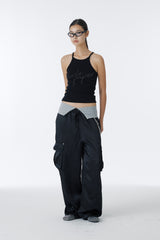 CUBIC HALTERNECK TANK TOP (BLACK)
