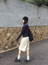 Huo Fake Layered Shirring Hood Zip-Up