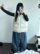 B-CASIC FIT PADDINF VEST💚🩶🖤🤍🤎6COLOR