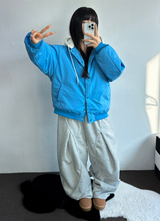 KIDDY RING POINT FRONT PLEAT BALLOON PANTS💙🩶🖤 - 3 COLORS