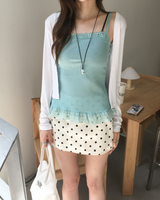 Satin dot skirt