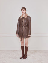 Reversible leather mustang (Brown)