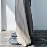 Drape Seam 3D Straight Floor-Length Pants