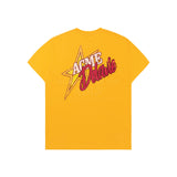 24FW CRACK STAR LOGO SHORT SLEEVE T-SHIRT YELLOW