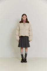 PLUSH FUR COLLAR JUMPER