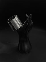 brushed silver metal bangle