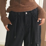 Duco Vintage カーゴ ワイド デニム パンツ