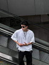 ATLU - Distressed - Tシャツ (ホワイト/ブラック)