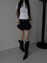 ロールアップ バルーン コットン ショーツ (2color)