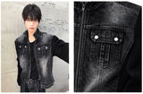 ブラックデニムニットジャケット