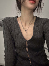 pearl drop necklace(cross)