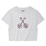 ユニオンジャッククロップTシャツ【グレー】