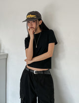 [U-BASIC/premium] ハイデンシティーベーシックラウンド半袖Tシャツ
