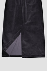 Corduroy maxi skirt, Charcoal