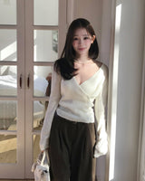 beret wool side unbalanced button wrap cd