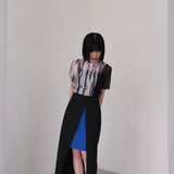 marble sheer switching tops