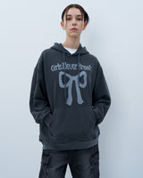 NEVER BREAK PIGMENT HOODIE-CHARCOAL