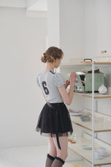 ロマンティックレースパフTシャツ