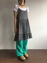 バックレスプレイドワンピース (2color)