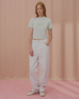 ラブリボンクロップTシャツ-MINT