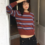 Rican Stripe Wool Round Knitwear