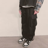 strap elastic pants_black