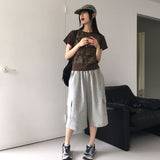 ディンプルオーバーサイズフィットバミューダカーゴパンツ
