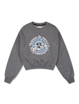 Women's Lees Pigment スモーキークロップドスウェットシャツ ライトグレー (FCF1TS207W)