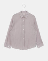 Tenon see-through checkered oversized fit long-sleeved shirt