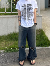 Lettering selfie short sleeve T 4C