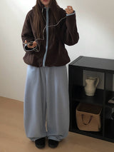 ディカンフリースバックポケットバンディングワイドパンツ