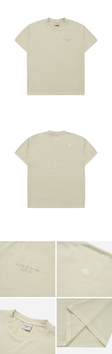 [24SS] ベーシックロゴピグメントウォッシングショートスリーブTシャツ（ベージュ）
