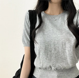 Selling round short sleeve knit