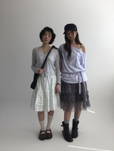 Verde chiffon skirt (3color)