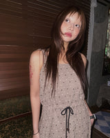 (2color) Wood Nep Long Bustier