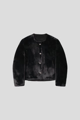 MG mink puffer tweed reversible jacket (2 colors)