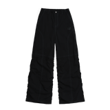 斜めカットステッチシャーリングパンツ