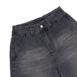 XP302 Silver Painting Balloon Denim Pants (BLACK)