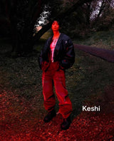 【Keshi】NEVADA WASHED FLOCKING DENIM JEANS
