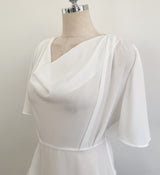 Jed-in Drape Chiffon Peplum Blouse