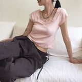 Notter Double Lace Square Short Sleeve T-shirt