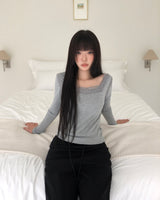 ジェンヌ レース ロングスリーブ Tシャツ