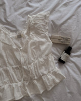 Zeble embroidered frill blouse